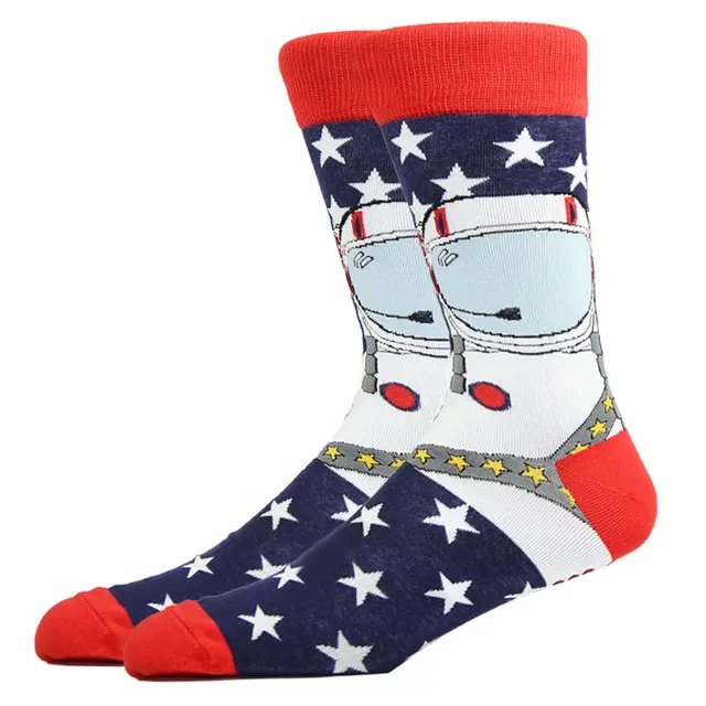 Burger Pizza Sushi Males Socks Fashion Cute Series Korean Harajuku Cartoon Funny Women Happy Cotton Cool Middle Tube Socks HK11047-4