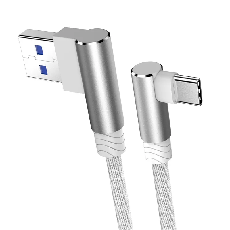 android phone charger 1 2 3 M USB Type C 90 Degree Fast Charging USB C Data Cord Charger Cable For Samsung S8 S9 Note 9 8 Xiaomi mi 8 6 Mobile Phone apple iphone charger cord Cables