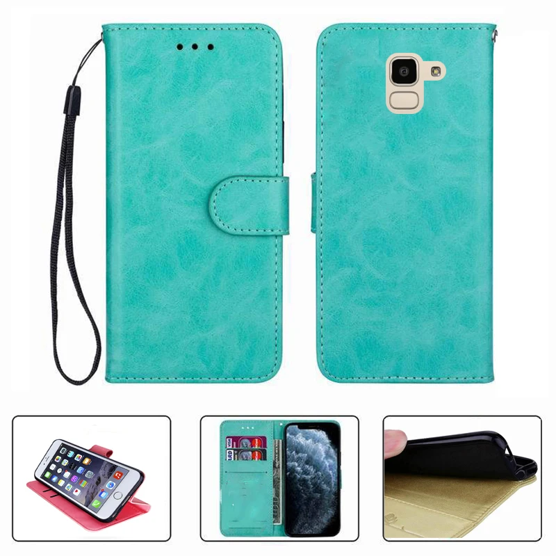 

For Samsung Galaxy J6 2018 J600F/DS J600G/DS SM-J600FN J600L Wallet Case High Quality Flip Leather Phone Shell Protective Cover