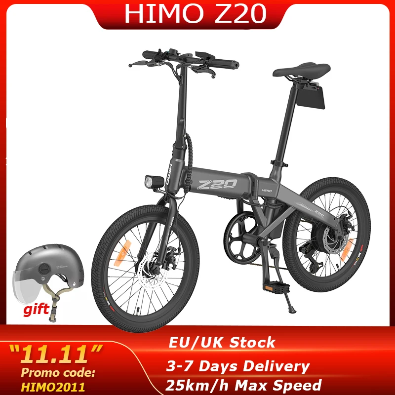 HIMO Z20 Foldable Electric Bicycle 20Inch Tire Ebike 250W 10Ah Hidden Air Pump Bike Women Men MTB Mountain | Спорт и развлечения
