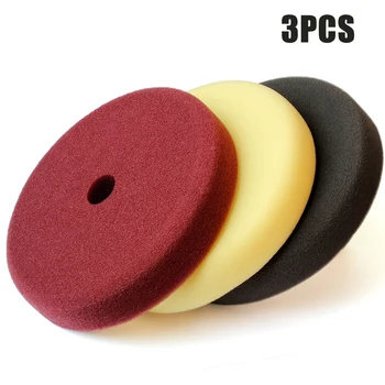 

3PCS High Quality Sponge Buffing Pads Foam Polishing Pads Kit 7in Sanding Disc For Car Waxing Car Styling
