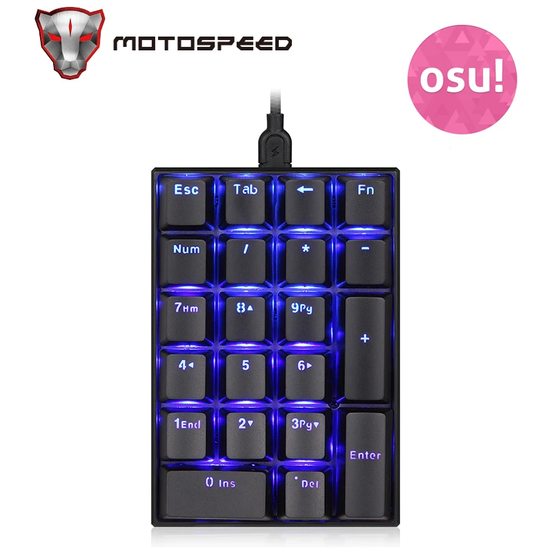 Цифровой Проводная клавиатура MOTOSPEED K23 механическая 21 клавиша светодиодный