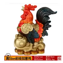 Украшения ручной росписью чистой меди процесс шаблон все медный петух Большой жареный ветчину и курица петух дома