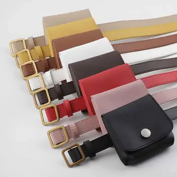 

2020 New Fashion Waist Bag Women Retro Solid Vintage Leather Messenger Bag Crossbody Bags Chest Bags Dual-use Bag Sac de taille
