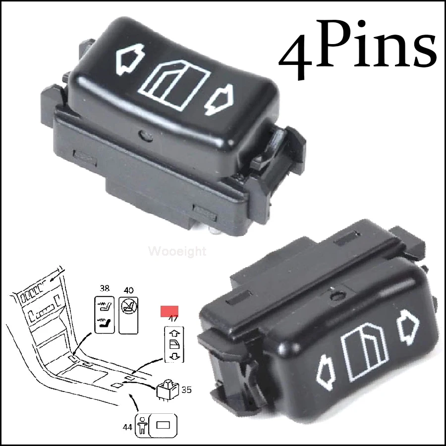 Wooeight Oem 1248209310 1248209410 Fit For Mercedes Benz W124 Door Power Window Switch Central