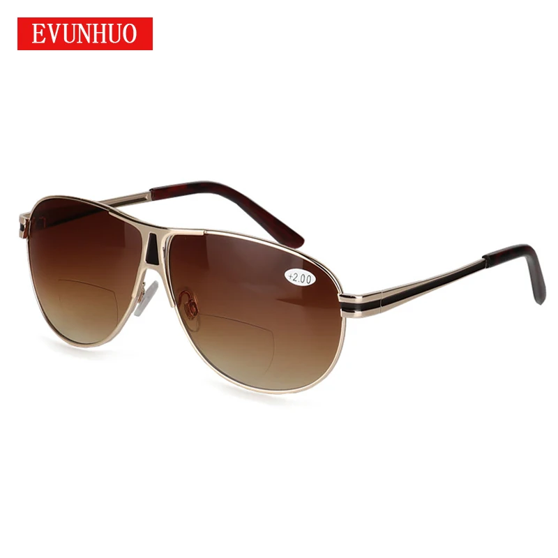 

EVUNHUO 100 To 350 Dispoters Bifocal Sunglasses Reading glasses Men Prescription Tinted Driving Goggle Readers Eyewear