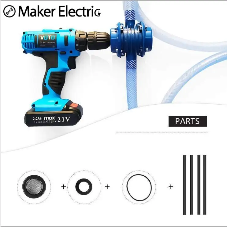 Мини самовсасывающий ручной Электрический дрель водяной насос без источника питания микро центробежный насос погружной мотор водяной насос