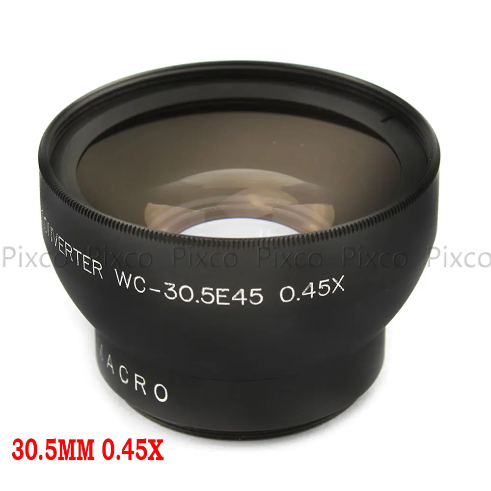 30,5 мм 0.45X Широкоугольный объектив с макро для Canon Nikon Pentax Sony, Panasonic(черный