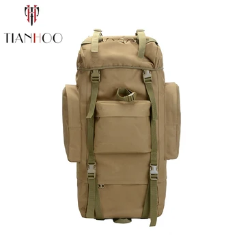 

TIANHOO High Quality 65L camouflage large capacity mountaineering backpack Oxford tactical camping hiking bag