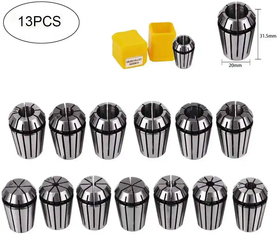 13X ER20 Milling Spring Collet 1-13mm CNC Drilling Mill Machine Chuck Collets ST