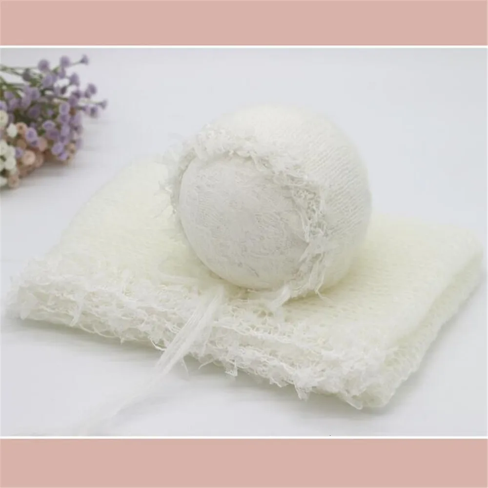 Chapéu + Conjunto Envoltório do Bebê Chapéus do Bebê Fotografia Recém-nascido Adereços Acessórios Mohair Macio Foto Estúdio Infantil Malha Envoltórios 10 Cheap Chapéus e bonés