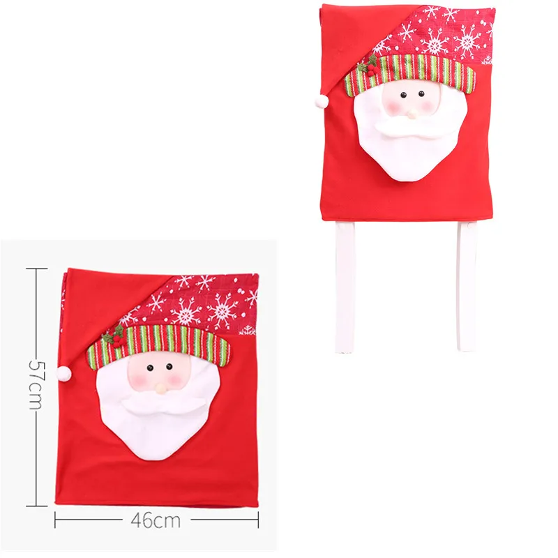 1 шт. Санта Клаус крышка стула Рождественский обеденный стол вечерние красные шляпы чехол для спинки стула рождественские украшения для дома - Цвет: Santa clause