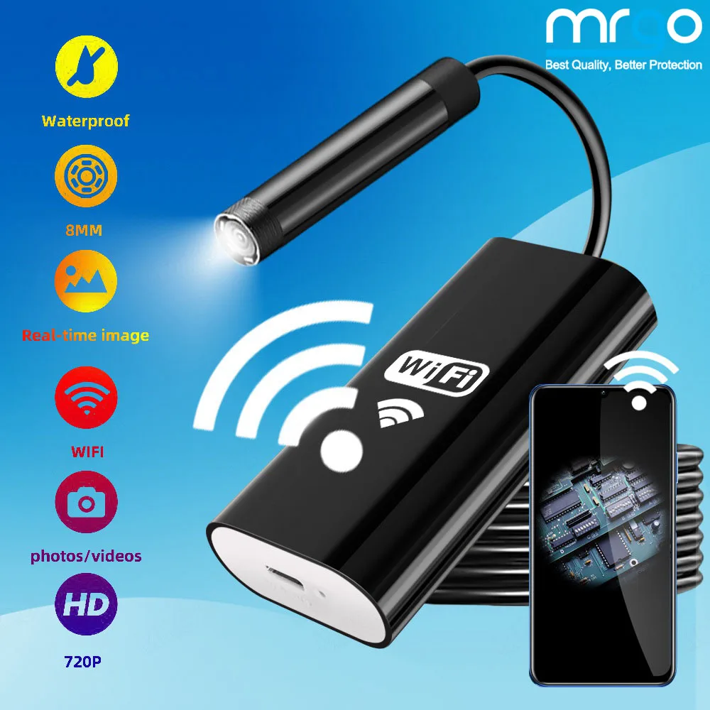 Эндоскопическая USB-камера 8 мм с поддержкой Wi-Fi | Безопасность и защита