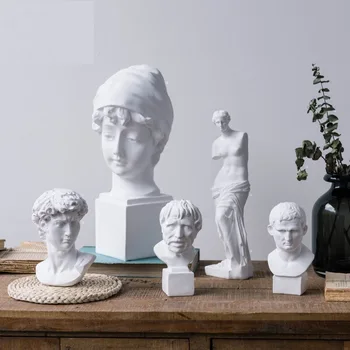 

DAVID VENUS AGRIPPA VOLTAIRE MOZART BUST STATUE FIGURINE ART SCULPTURE RESIN CRAFTWORK HOME DECORATION ACCESSORIES R407