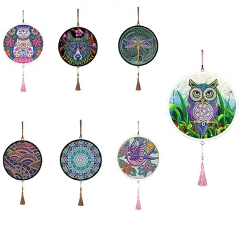 

VKTECH Diamond Painting Special Shape Butterfly Owl Pendant With Tassels Mural Diamond Embroidery Home Decor Handmade Craft Gift