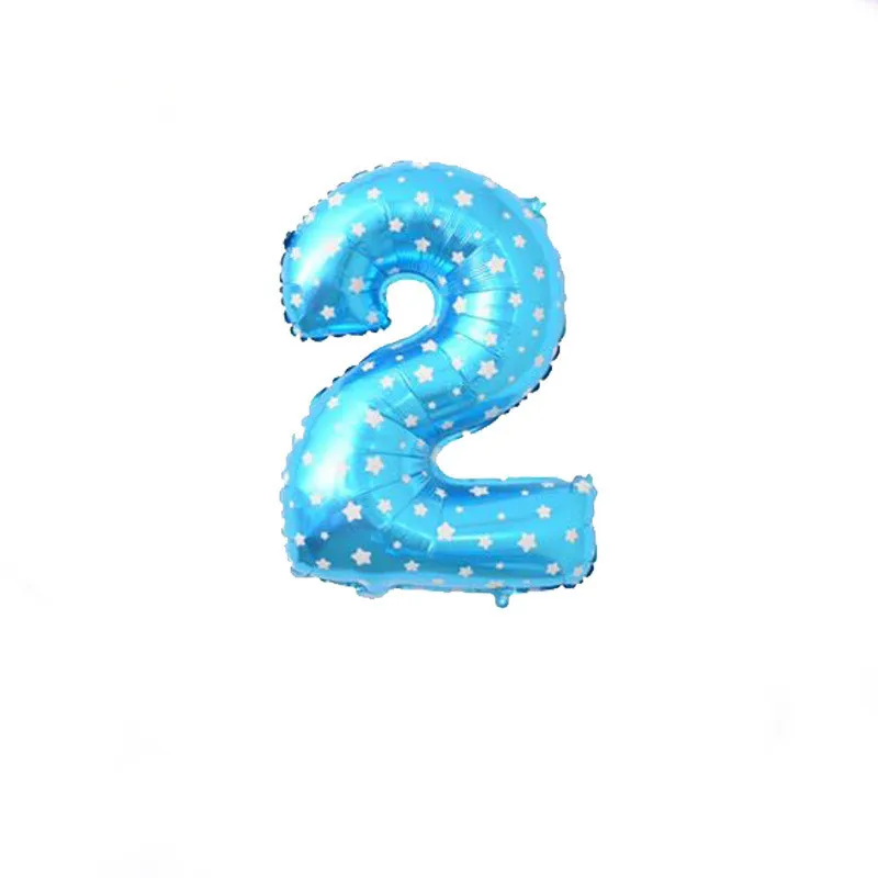 32-дюймовый печатных дорожной разметки порошковой краской с цифрами Алюминий пленки воздушный шар для малышей сто дней Anniversery День Рождения Декоративные средней беспроводным доступом в Интернет - Цвет: Blue 2