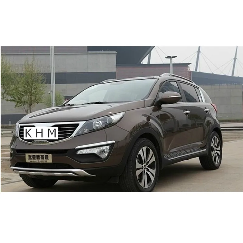 Для 2011 2012 2013 KIA Sportager Высококачественная пластиковая АБС хромированная Защитная панель для переднего+ переднего и заднего бампера