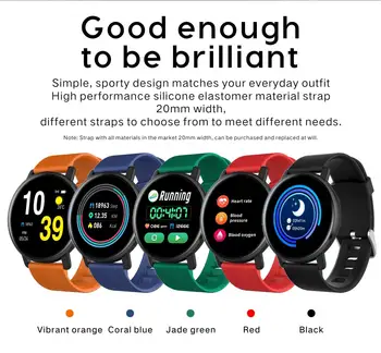

H5 Smart Watch Men Women Blood Pressure Heart Rate Monitor IP67 Waterproof Bracelet Touch HD Screen SmartWatch For IOS Android