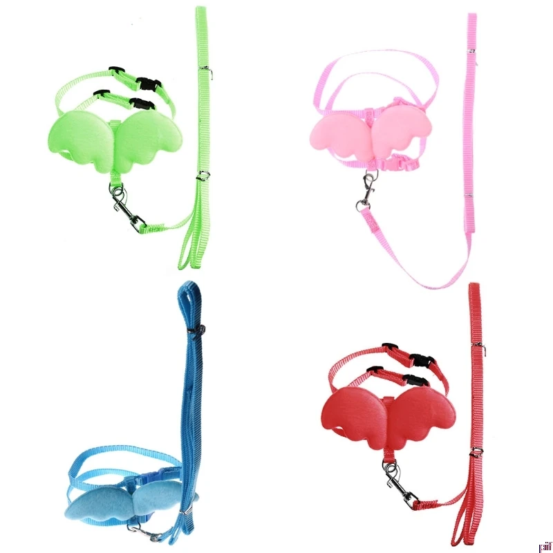 

Adjustable Pet Angle Wing Rabbit Ferret Pig Harness Leash Lead Strap Nylon Cute