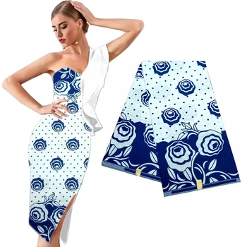 

Polyester African wax print fabric,Ankara fabrics Batik wax kitenge fabric 6 yards LBLD-150