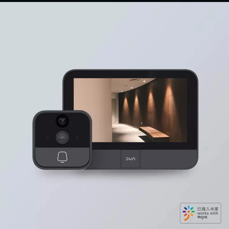 Standard version Xiaomi mi DUN Smart Cat's Eye работает с mi jia App ips сенсорный экран дистанционное управление инфракрасный матовый ночное видение для домашней безопасности - Цвет: Standard version