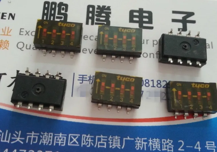 1 Pz Importato Giapponese Tyco 4-1393545-4 Dip Switch Patch 4-Bit 2.54 Interruttore Di Codifica