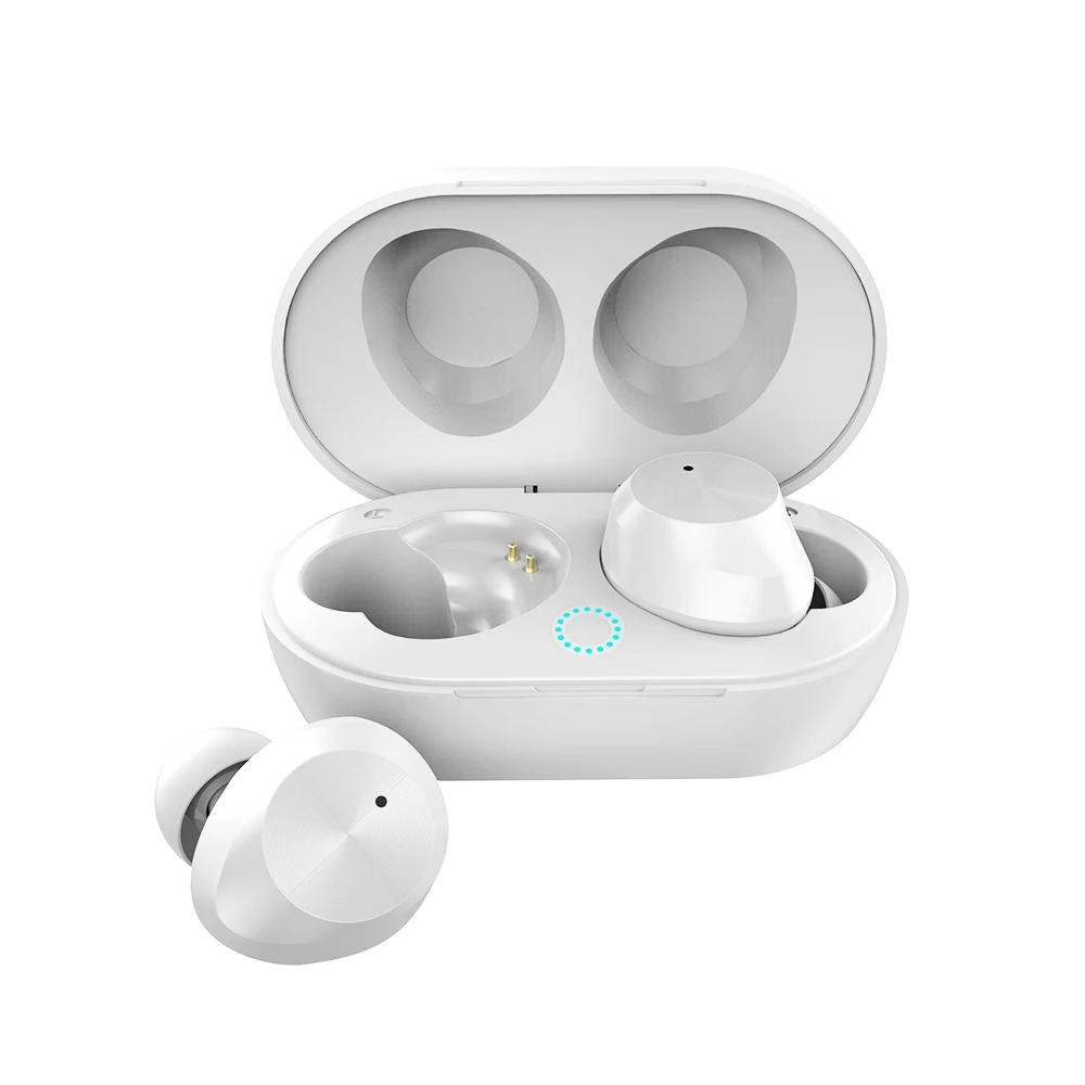 Белый KYCXD bluetooth-гарнитура 5,0 dual ear touch TWS беспроводные наушники спортивные игры с зарядным устройством наушники для iphone xiaomi - Цвет: Белый