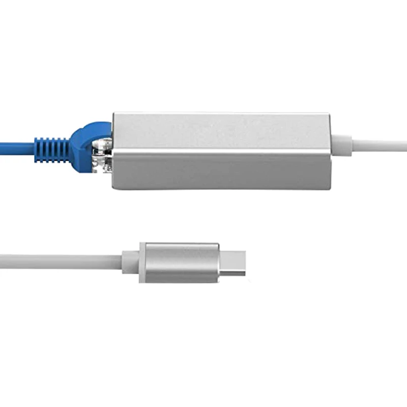 USB C 3.1 이더넷 Rj45 Lan 어댑터 USB 유형 C to USB 3.0 허브 10/100 네트워크 카드, MaBook ChromeBook 용