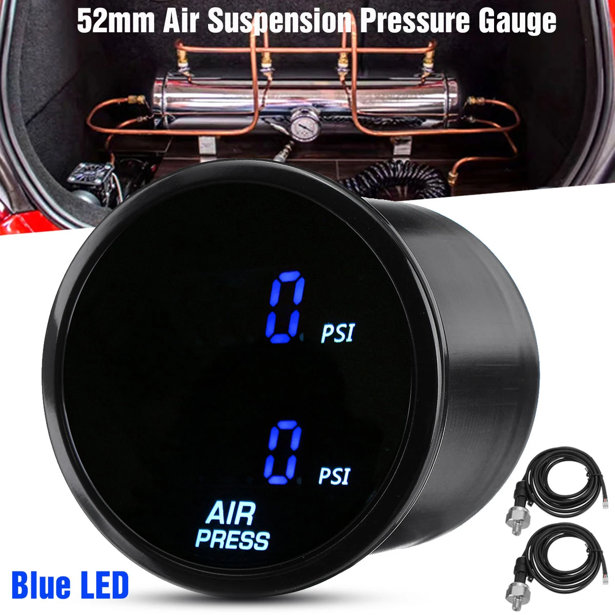 1 Dual Display Air Suspension System 2 Digital Air Ride Gauges 1 Single
