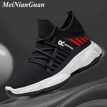 

Flat Sports Shoes Low Top Men's Shoes Sneakers Black Men Shoes Sport Air Mesh Running Shoes Man Walking Shoes Wild Male Shoes I9
