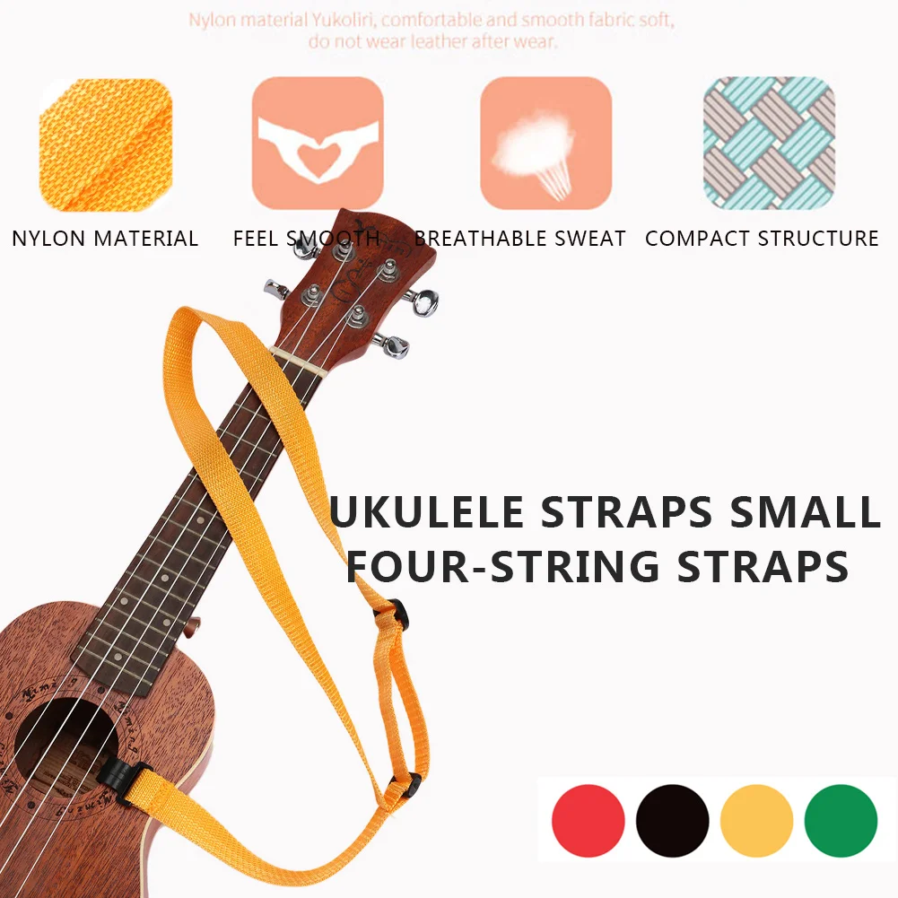 

Ukulele Straps 3 Color Ribbon Fabric Tape Cord Violin Musical Instruments Parts Rope Guitar Strap Sturdy