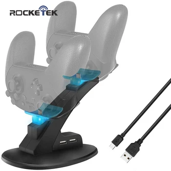 

Rocketek 2 USB Charging Dock For Nintend Switch Joy-con Controller LED Type-C Charger For Switch Pro Gamepad Charge Stand NS