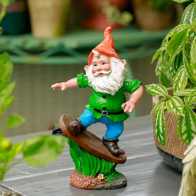 

Nordic Creative Cute Dwarf Resin Adornments Courtyard Park Lawn Figurines Decoration Garden Balcony Outdoor Furnishing Crafts