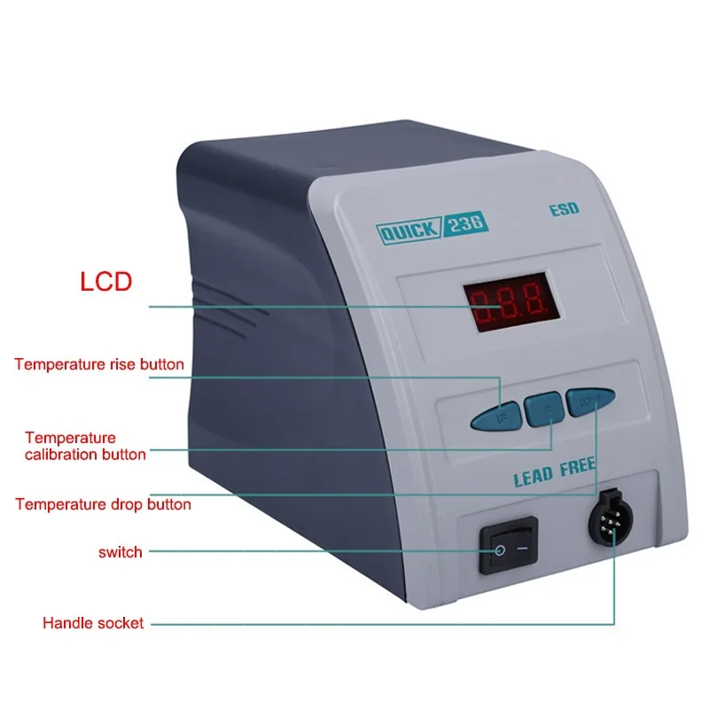 Быстрый 236 220 В 90 Вт антистатический цифровой дисплей бессвинцовый паяльник паяльная станция паяльник, ЕС разъем