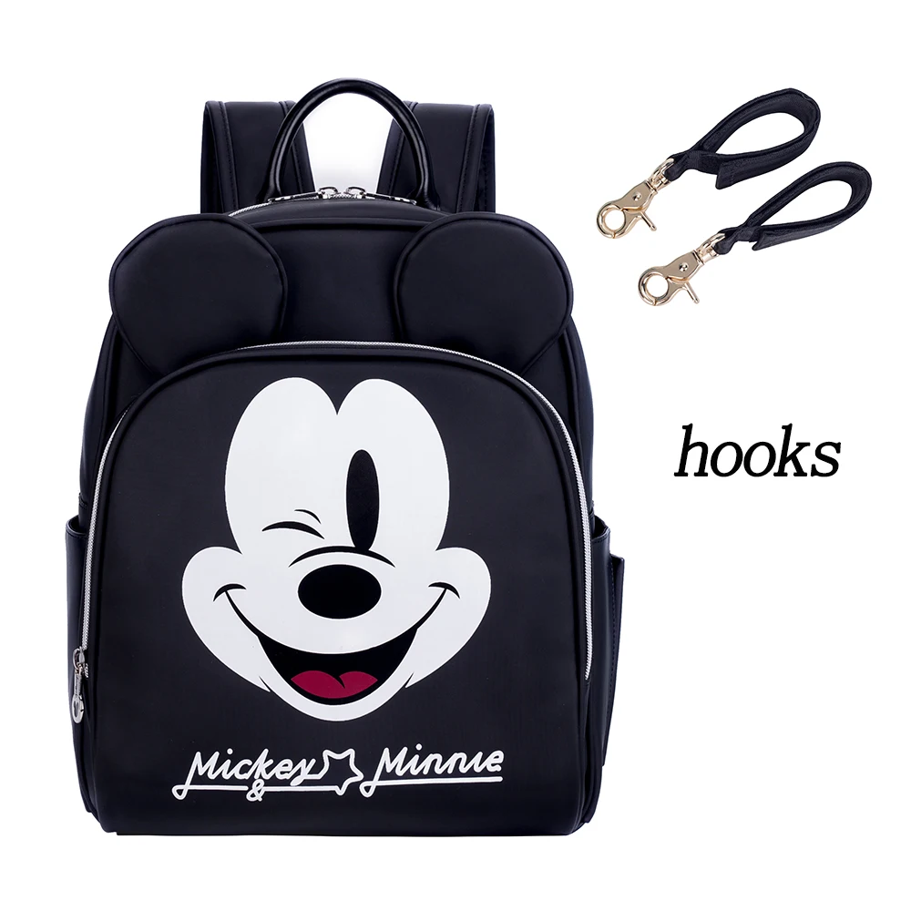 Сумка disney, Детская сумка для мамы, сумки для подгузников, сумка для мам, сумка для пеленания с крючками, сумка для мамы с Микки и Минни Маус, дорожная сумка для кормления - Цвет: 01-smile
