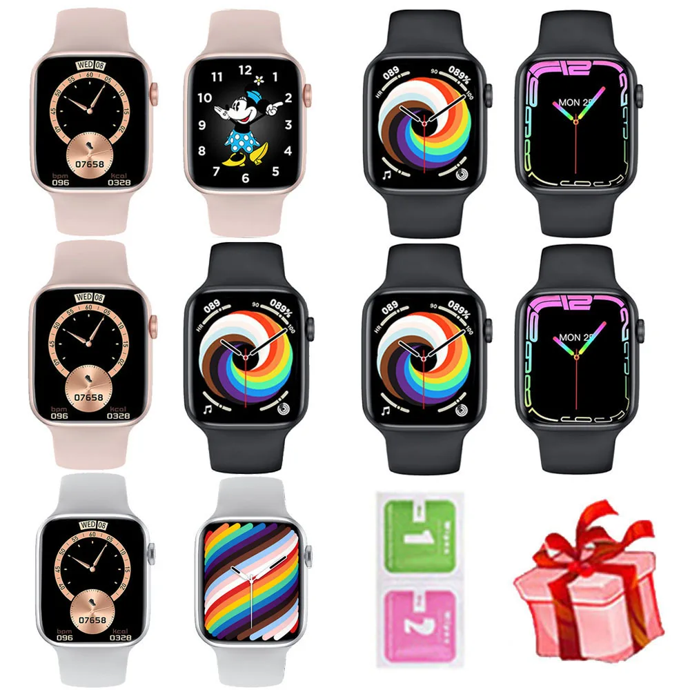 2021 IWO 13 PRO Watch 7 T500 Smart Watch Series 7 DIY Dials Heart Rate BT Call Men Women Sport Smart Watch PK X8MAX HW22 W46 W37 