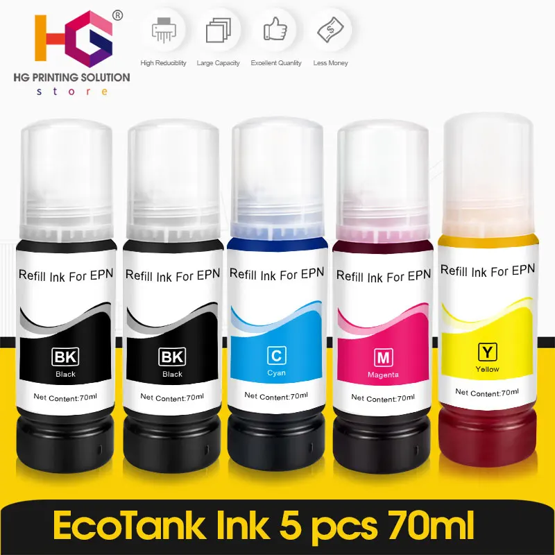 104 522 103 Refill Dye Ink For Epson EcoTank ET-2710 ET-2711 ET2712 ET2714 ET-2720 ET-2726 ET-4700 Inkjet For EcoTank Printer
