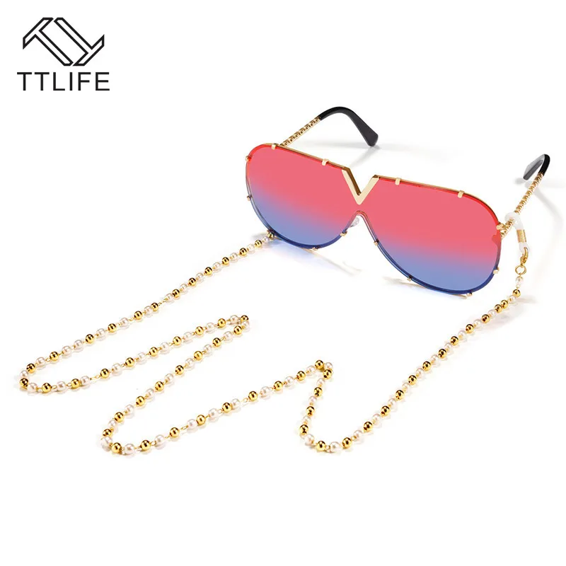 

TTLIFE Ladies Vintage Beads Pearl Pendant Glasses Chain Sunglasses Reading Eyeglass Non-Slip Lanyard Eyeglass Rope YJHH0630
