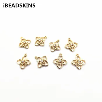 

New arrival! 18x15mm 50pcs Rhinestone Flower shape charm/Connectors for Jewelry/Earring Accessories/Earring parts DIY