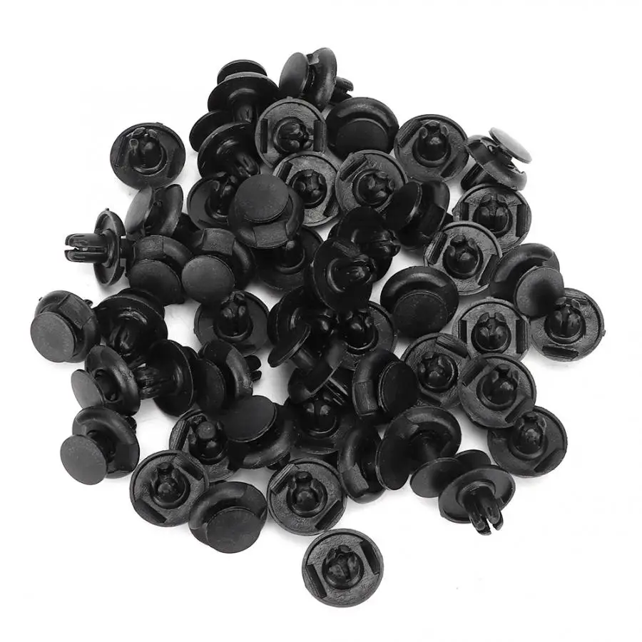 50pcs Universal Plastic Hole Screw Fastener Leaf Plate Clip Buckle Fit for Honda Car Push Clip Car Accessories