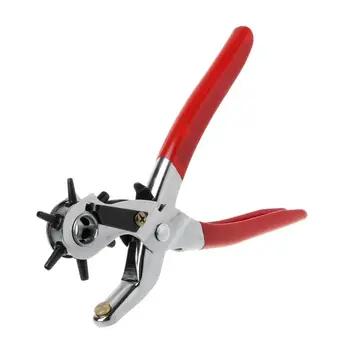 

Leather Belt Hole Punch Drill Plier Eyelet Spin Sewing Machine Leathercraft Bag Tool Strap Puncher For Home Use 19QB