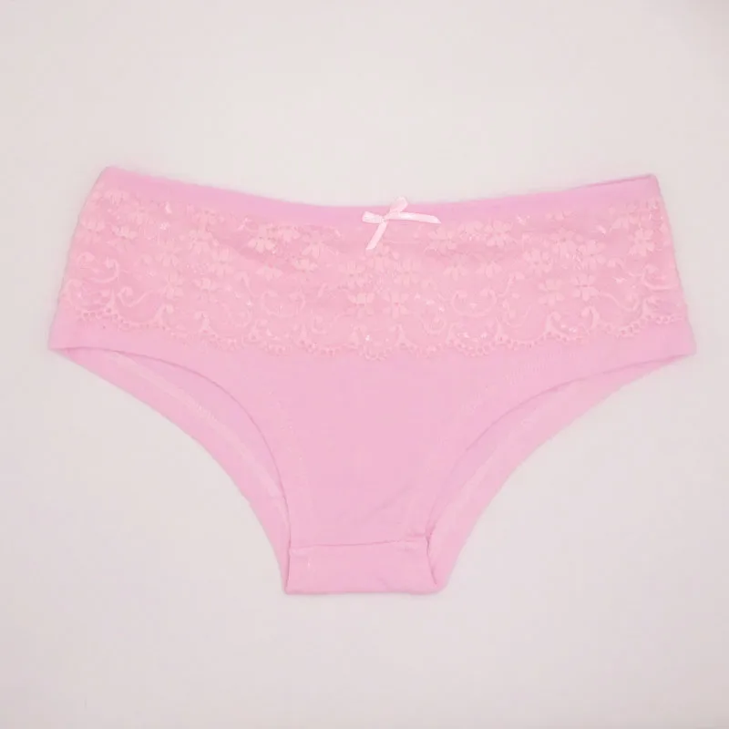 pink Prettywowgo Горячая Хлопок 6 сплошной цвет женские хлопковые трусики 6917 - Цвет: pink