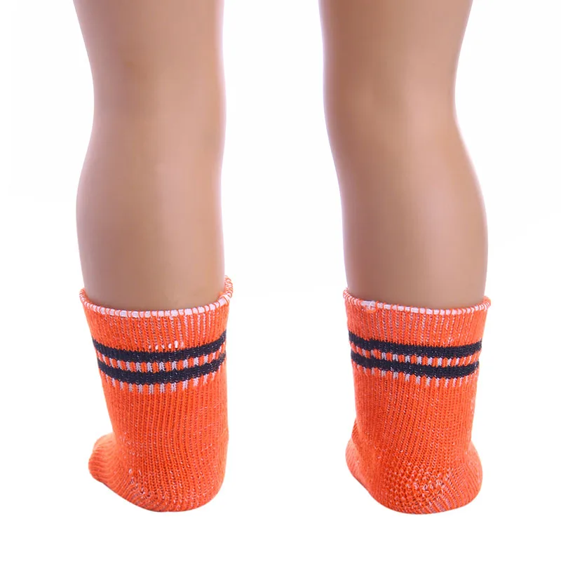 LUCKDOLL красочные носки подходят 18 дюймов Американский 43 см Кукла одежда аксессуары, игрушки для девочек, поколение, подарок на день рождения