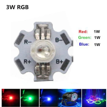 

10-1000pcs Real Full Watt CREE 3W High Power RGB LED lamp Bulb Diode LEDs Chip 20mm Star PCB For 3W - 18W Spot light Downlight
