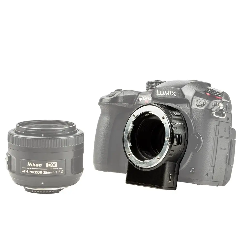Адаптер для объектива с автофокусом Viltrox Nikon F mount lens to M4/3 Camera for Panasonic GH4 GH5 Olympus NF M1