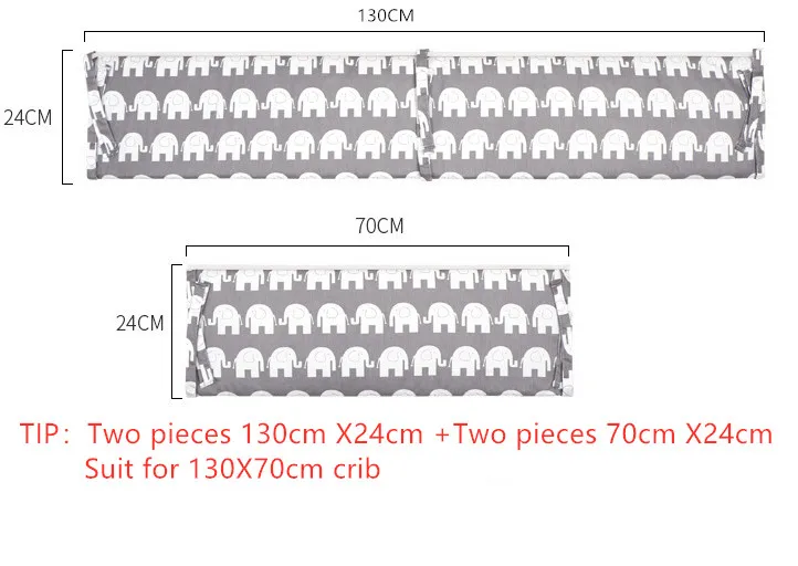 Хлопок детская кровать бампер Подушка Новорожденный Bebe защита для кроватки Детская кроватка бампер забор