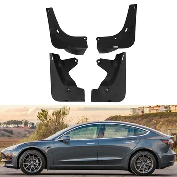 

4 Packs Wide Body Wheel Mudguard, Full Protection Mud Flaps All in One Splash Guard Kit for Tesla Model 3 Mud Flaps Splash Guard