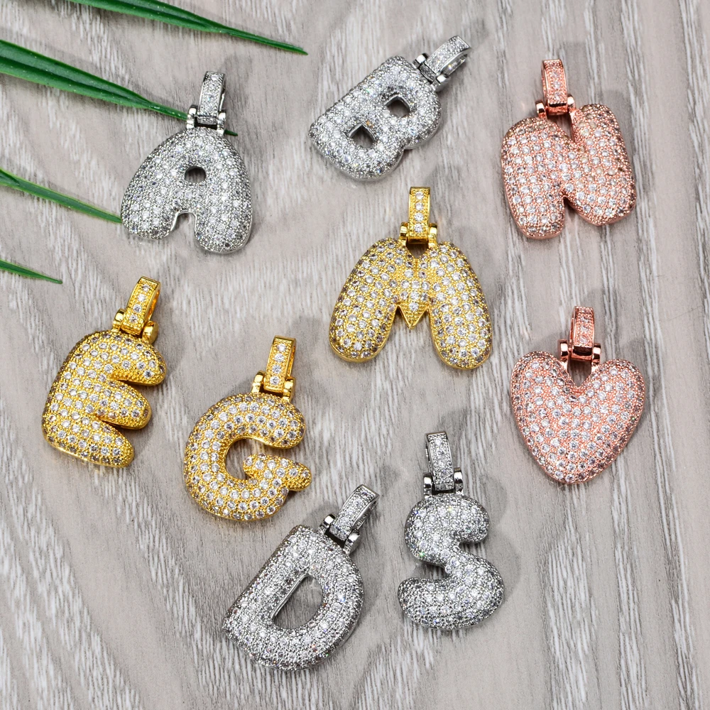 

Women Zircon 26 English Letter Jewelry Accessory For Necklace Bracelet Gold Silver Color Copper Alphabet Pendant Fashion Finding