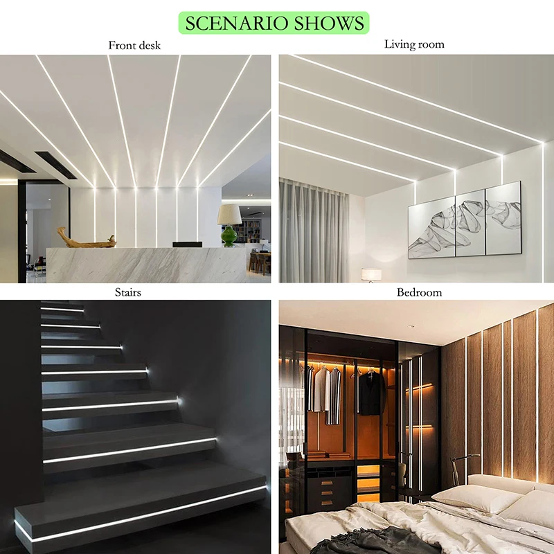 Aluminium Profile Channel Holder 10-20pcs/lot 1M U/V Shape for LED Strip Light Bar Under Cabinet Lamp