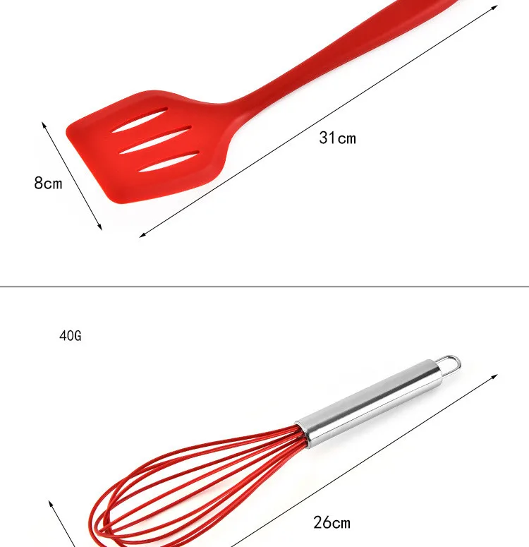 11 шт, набор силиконовой кухонной посуды, антипригарный шпатель, суповый ковш, венчик, щипцы, антипригарный набор посуды, инструменты для приготовления пищи, аксессуары